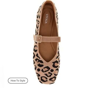 Vivaia The Margo Mary Jane in Dark Leopard. Size 39 (8) NWOB
